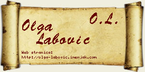 Olga Labović vizit kartica